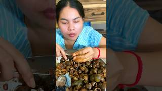 Snail eating mukbang eatingspicyfood mukbang greenscreen youtubeshorts [upl. by Nayve]