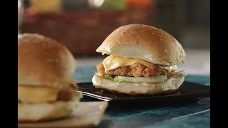 Fish Fillet Burger  Sanjeev Kapoor Khazana [upl. by Assennev]