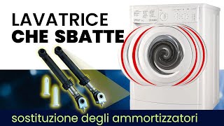 Lavatrice sbatte in centrifuga  sostituzione ammortizzatori [upl. by Nazarius760]