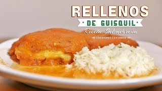 COMO HACER RELLENOS DE GUISQUIL chayote  RECETA SALVADOREÑA [upl. by Rufena]