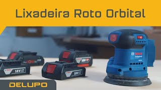 Lixadeira RotoOrbital 18V GEX 185LI Bosch  Delupo [upl. by Teerprah870]