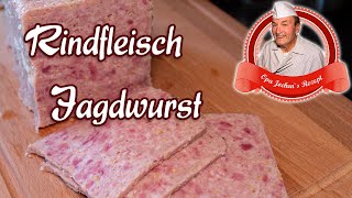 Rindfleisch Jagdwurst selber machen  Opa Jochens Rezept [upl. by Pish]