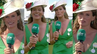 Francesca CumaniLow Cut Green Dress Amazing 22nd June 2023 HD [upl. by Harrat62]