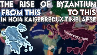 The Rise of Byzantium  HOI4 Kaiserredux Timelapse [upl. by Llewol]