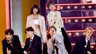 BTS amp Halsey  Boy with Luv Live on Billboard Music Awards 4K [upl. by Takken]