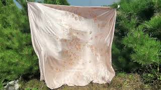 ull silk duvet cover flag struggling in the strong wind [upl. by Eyanaj]