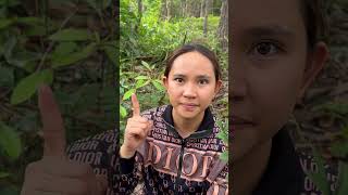 Survival Skills single mom with apple picker skills in forest survival outdoors skills cooking [upl. by Arehahs]