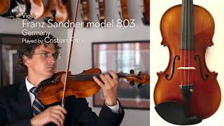 sold Franz Sandner model 803 violin 2010 Germany  Cristian Fatu  at the Metzler Violin Shop [upl. by Erot520]