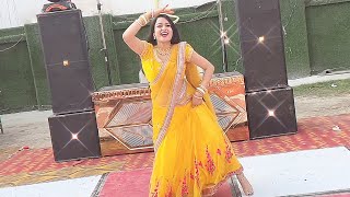 Nanhe Nanhe Ghungroo Chandi Ka Mera NadaFarmani NaazHaldi dance performance By Neelu Maurya [upl. by Nick]