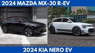 2024 Mazda MX30 REV Vs 2024 Kia Nero EV depends on your priorities and needs Comparison [upl. by Sandstrom]