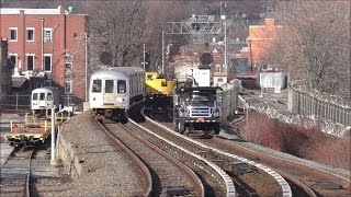 Staten Island Railway HD 60fps MidAfternoon R44 Action w MOW Equipment  Clifton 121616 [upl. by Sirromal]