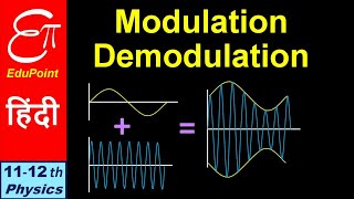 🔴 MODULATION  DEMODULATION  AMPLITUDE 🆚 FREQUENCY  Communication System  Part 4  in HINDI [upl. by Chiquia]