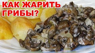 Как жарить грибы со сметаной и с луком Вкусное и простое блюдо за считанные минуты ВКУСНЫЕ БЛЮДА [upl. by Lyrrehs]