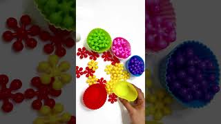 Oddly satisfying reverse video 🎉 ASMR sounds colourful beads satisfying asmr toys shorts [upl. by Gibert]