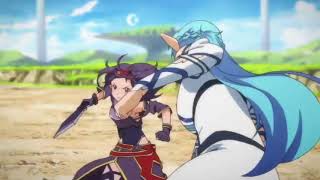 Asuna VS Yuuki Yuuki derrota a Asuna con su tecnica original de 11 toques SAO sub espaolyoutube com [upl. by Cordalia579]