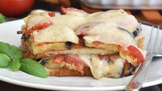 Healthy and Light Eggplant and Bread Parmigiana by Cooking with Manuela [upl. by Nodyarg160]