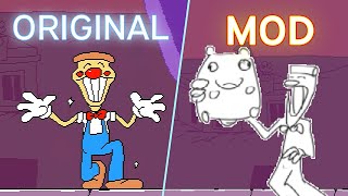 Pizza Tower but DOWNGRADED  Pizza Head Sketch Pizza Tower mods Gameplay [upl. by Arella783]