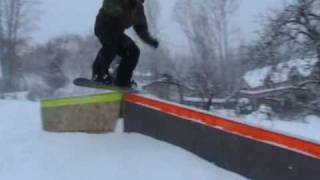 Backyard Snowboard Park Jib Farm Rossland BC [upl. by Ida]