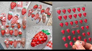 Embossed Fruit Nail Art Tutorial  5D Sticker help you to make a PERFECT Embossed Manicure [upl. by Iraj]