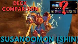 Deck Comparison Susanoomon VS 15 AS Susanoomon Shin  Digimon Masters Online [upl. by Bigot]