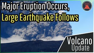 Shiveluch Volcano Update Major Eruption Occurs Large Earthquake Follows [upl. by Arlen]