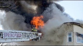 18 left homeless as fire destroys North End apartment building in Springfield [upl. by Niala]