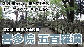 【五百羅漢】 埼玉県川越市小仙波町 川越大師 喜多院 深夜に頭をなでて親を探す伝説 日本三大羅漢の538体を巡る [upl. by Nit]