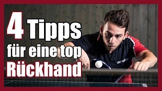 Rückhand Topspin Technik im Tischtennis  TOP 4 Tipps [upl. by Monte47]