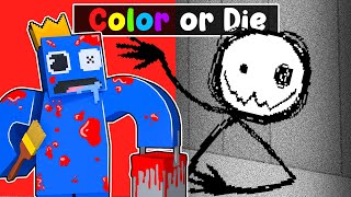 Rainbow Friends play COLOR OR DIE in Minecraft [upl. by Hafler]