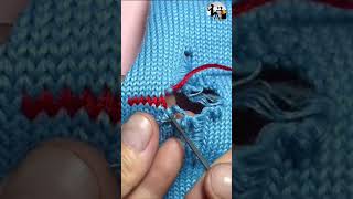 Repair a Hole in a Sweater for Beginners [upl. by Amo]