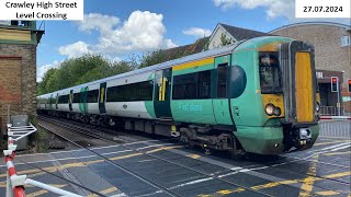 Crawley High Street Level Crossing 27072024 [upl. by Annig629]