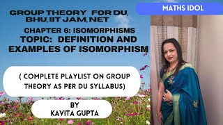 Lec 61 Abstract Algebra Group TheoryISOMORPHISM DEFINITION AND EXAMPLES  IN HINDI [upl. by Annelak306]