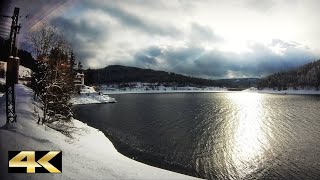 Zugfahrt mit der Dreiseenbahn im Winter 2021  von Titisee nach Seebrugg  Hochschwarzwald 🇩🇪 [upl. by Labana]