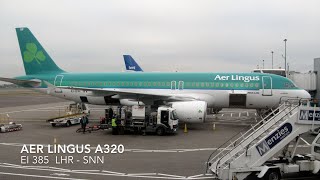 Aer Lingus A320  London LHR ✈ Shannon  takeoff amp landing [upl. by Tfat]