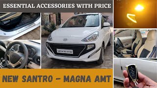 New SANTRO  Magna AMT  Essential Accessories with Price  Hindi [upl. by Anierdna]