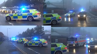 High Security Prison Convoy Transporting Prisoners To Liverpool Crown Court From HMP Strangeways [upl. by Amorita280]