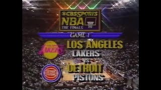 1989 NBA Finals CBS Intro Pistons vs Lakers [upl. by Kcir]