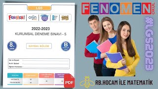 1DENEME20SORU20TAKTÄ°K  FENOMEN LGS KURUMSAL DENEME5 LGS MATEMATÄ°K Ã‡Ã–ZÃœMLERÄ°  PDF LÄ°NK [upl. by Wrigley359]