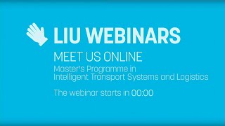 Webinar  MSc in Intelligent Transport Systems and Logistics [upl. by Batsheva]