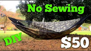 Hammock Underquilt DIY  No Sewing  cheap 50 [upl. by Otreblanauj]