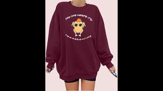 MNLYBABY Thanksgiving Sweatshirt Women Oversized Friends Thanksgiving Turkey Graphic Shirt Grateful [upl. by Theodore]