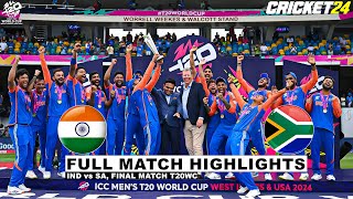 India vs South Africa ICC T20 World Cup 2024 Final Match Highlights  IND vs SA Highlights [upl. by Imorej]