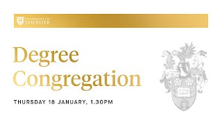 Degree Congregation  130pm Thursday 18th January 2024 [upl. by Allare]