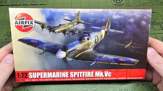 Unboxing  Whats inside Airfix Supermarine Spitfire MkVc  172  airfix spitfire scalemodel [upl. by Coco164]