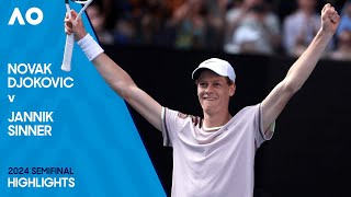 Novak Djokovic v Jannik Sinner Highlights  Australian Open 2024 Semifinal [upl. by Robertson155]