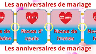 Les anniversaires de mariage [upl. by Haidedej]