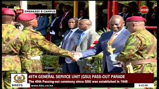 President Ruto awards best recruits during the ongoing 49th GSU Passout parade [upl. by Ahearn625]