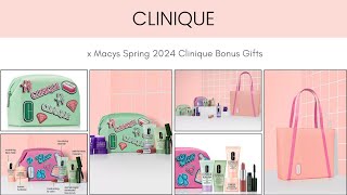 Clinique x Macys Spring 2024 Clinique Bonus Gifts [upl. by Jea]