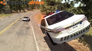 BeamNG Drive hitting spike strips at high speed [upl. by Darton514]