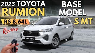 2023 Toyota RUMION Base Model NEODRIVE V Walkaround Review  Projector Headlamps Music System [upl. by Hewe]